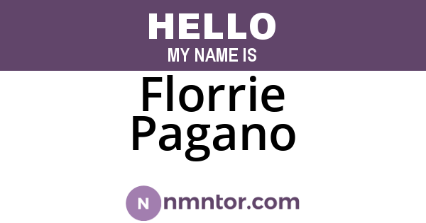 Florrie Pagano