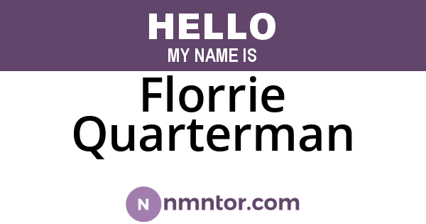 Florrie Quarterman