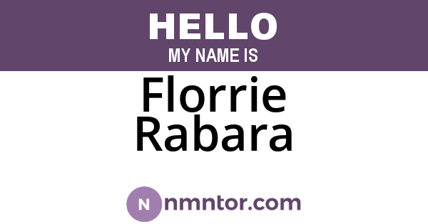 Florrie Rabara