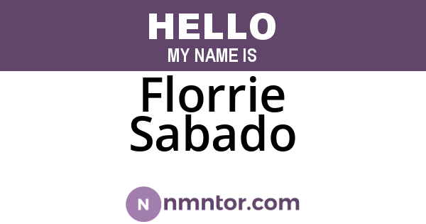 Florrie Sabado