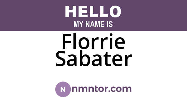 Florrie Sabater