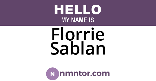 Florrie Sablan