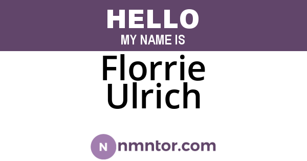 Florrie Ulrich