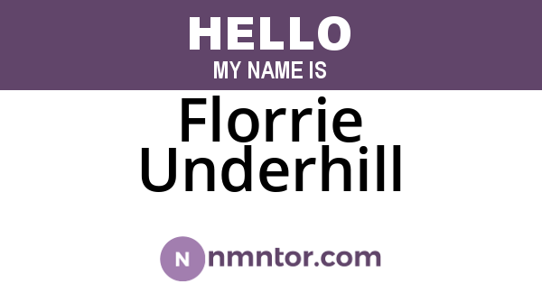 Florrie Underhill