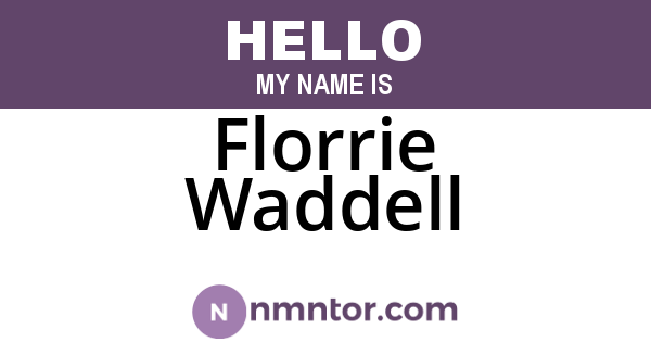 Florrie Waddell