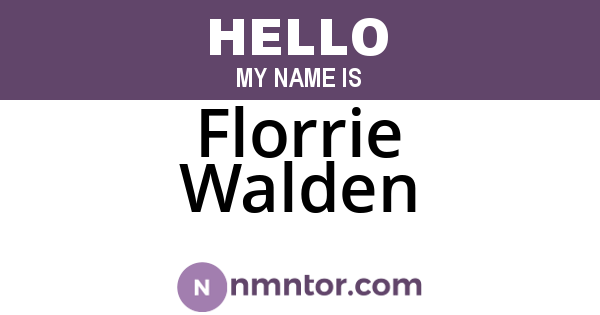 Florrie Walden