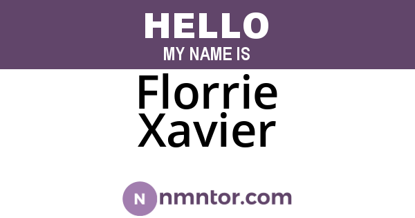 Florrie Xavier
