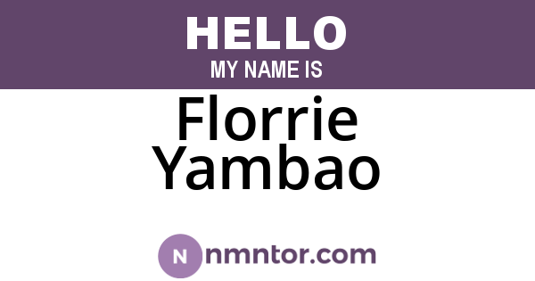 Florrie Yambao