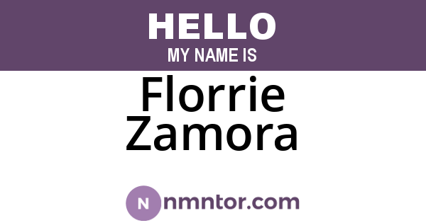Florrie Zamora