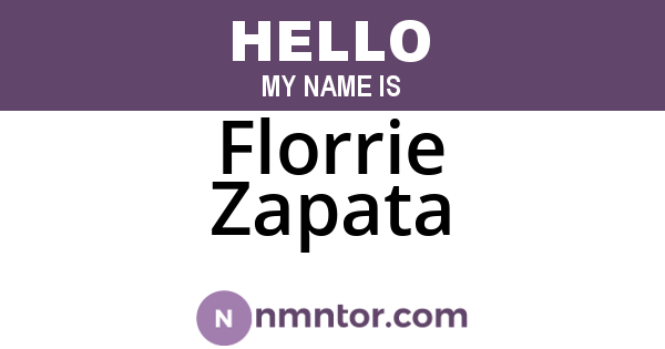 Florrie Zapata