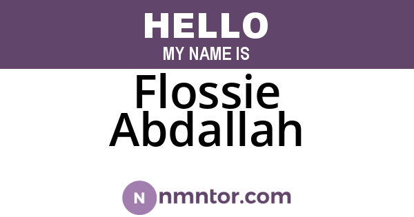 Flossie Abdallah