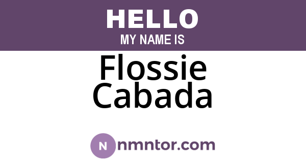 Flossie Cabada