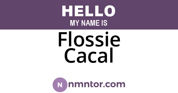 Flossie Cacal