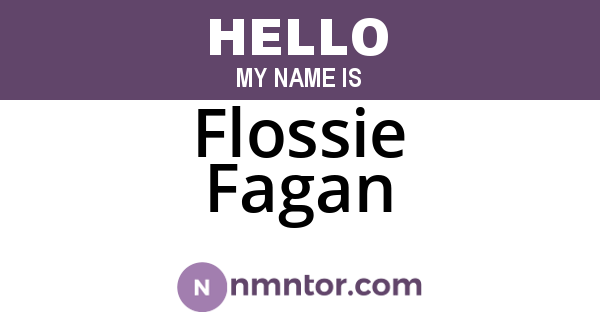 Flossie Fagan