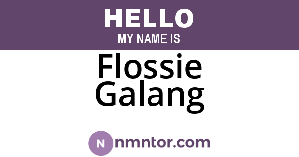 Flossie Galang
