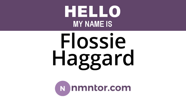 Flossie Haggard