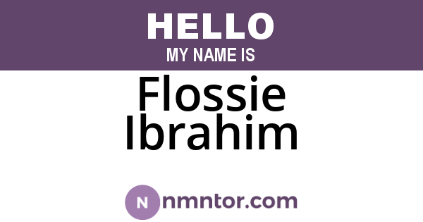 Flossie Ibrahim