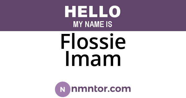 Flossie Imam