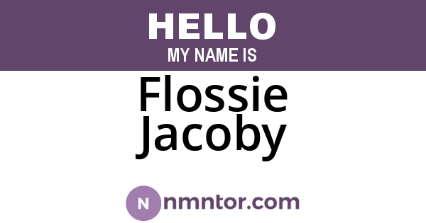 Flossie Jacoby
