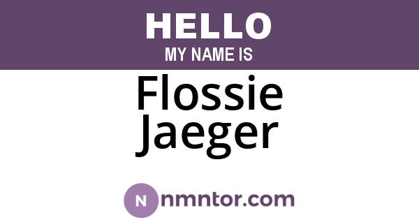 Flossie Jaeger