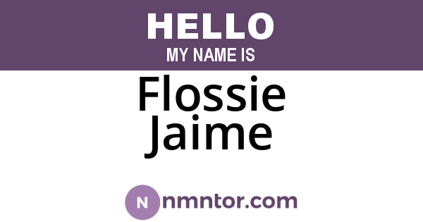 Flossie Jaime