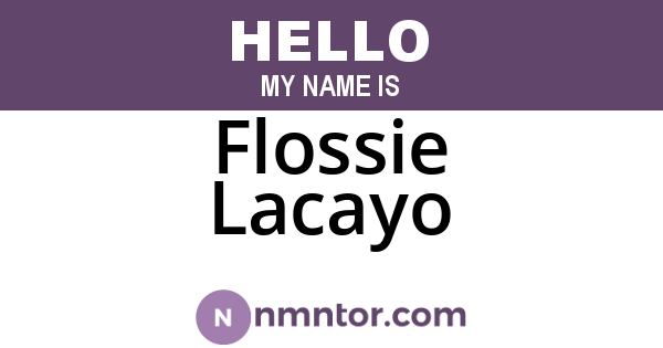 Flossie Lacayo
