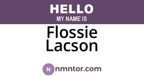 Flossie Lacson