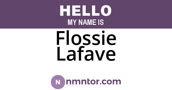 Flossie Lafave