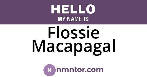 Flossie Macapagal