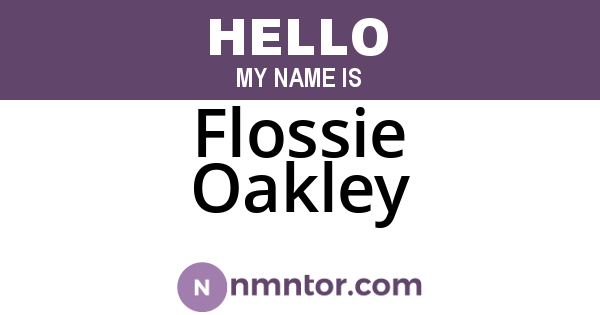 Flossie Oakley