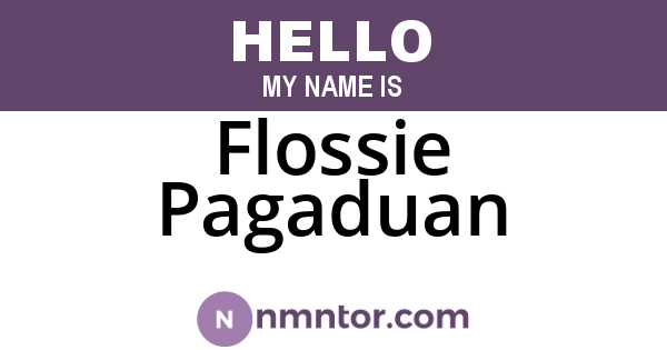 Flossie Pagaduan