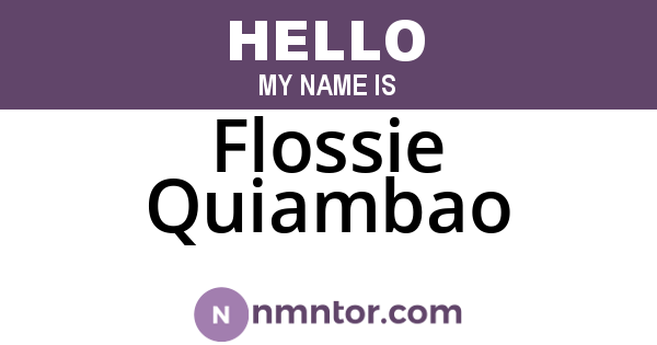 Flossie Quiambao