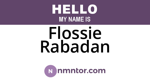 Flossie Rabadan