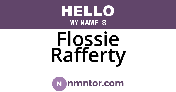 Flossie Rafferty
