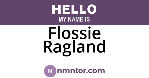 Flossie Ragland