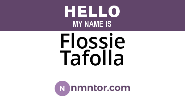 Flossie Tafolla
