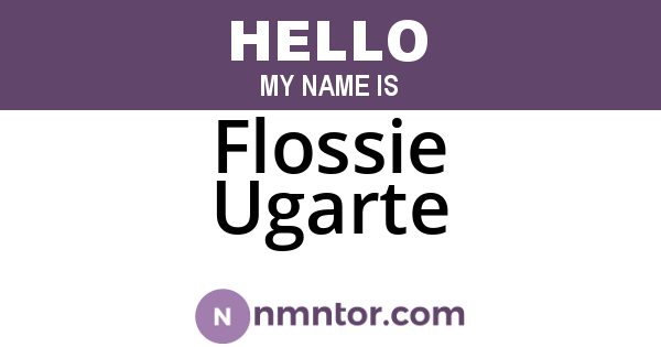 Flossie Ugarte
