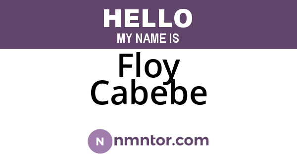 Floy Cabebe