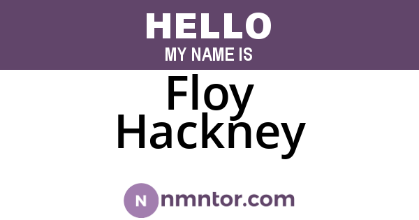 Floy Hackney