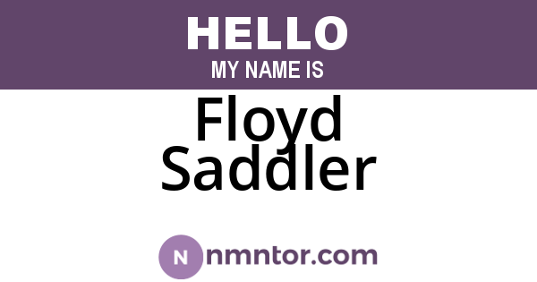 Floyd Saddler