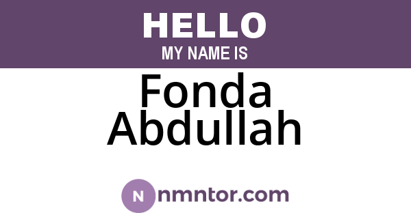Fonda Abdullah
