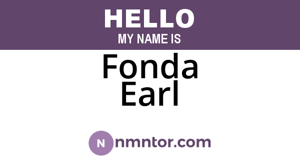 Fonda Earl