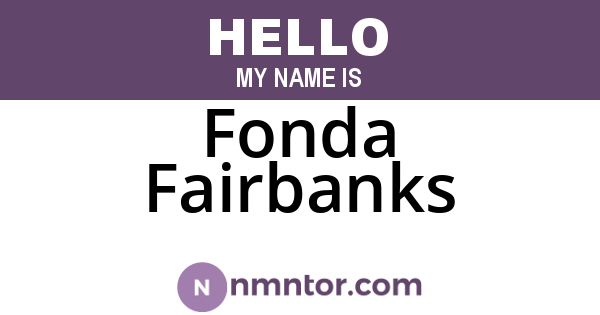 Fonda Fairbanks