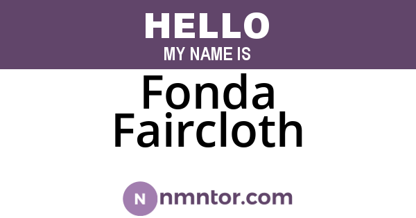 Fonda Faircloth