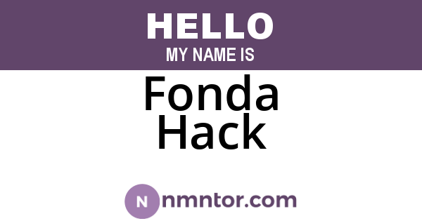 Fonda Hack