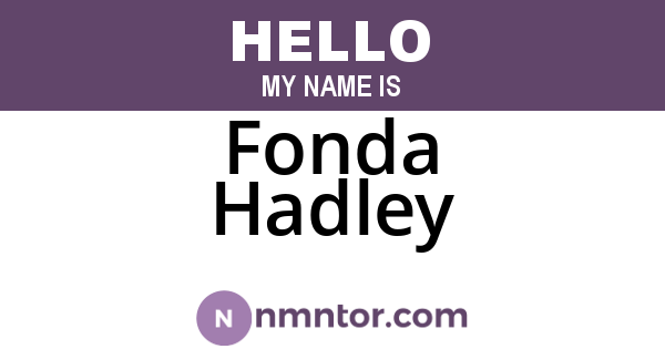 Fonda Hadley
