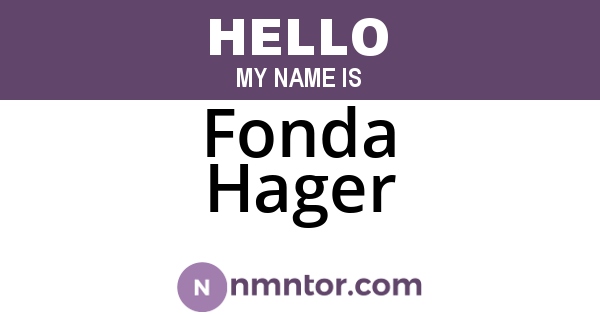 Fonda Hager