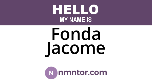Fonda Jacome
