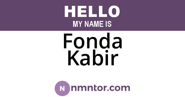 Fonda Kabir