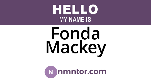 Fonda Mackey
